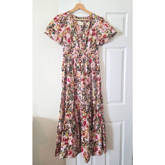 Anthropologie Maeve The Somerset Maxi Dress In Pink Floral S - Picture 2 of 11